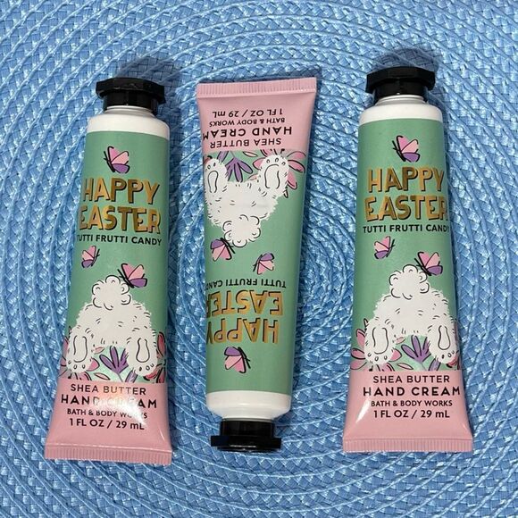 BBW Happy Easter Tutti Frutti Candy Hand Cream set of 3 NWT - Picture 2 of 3